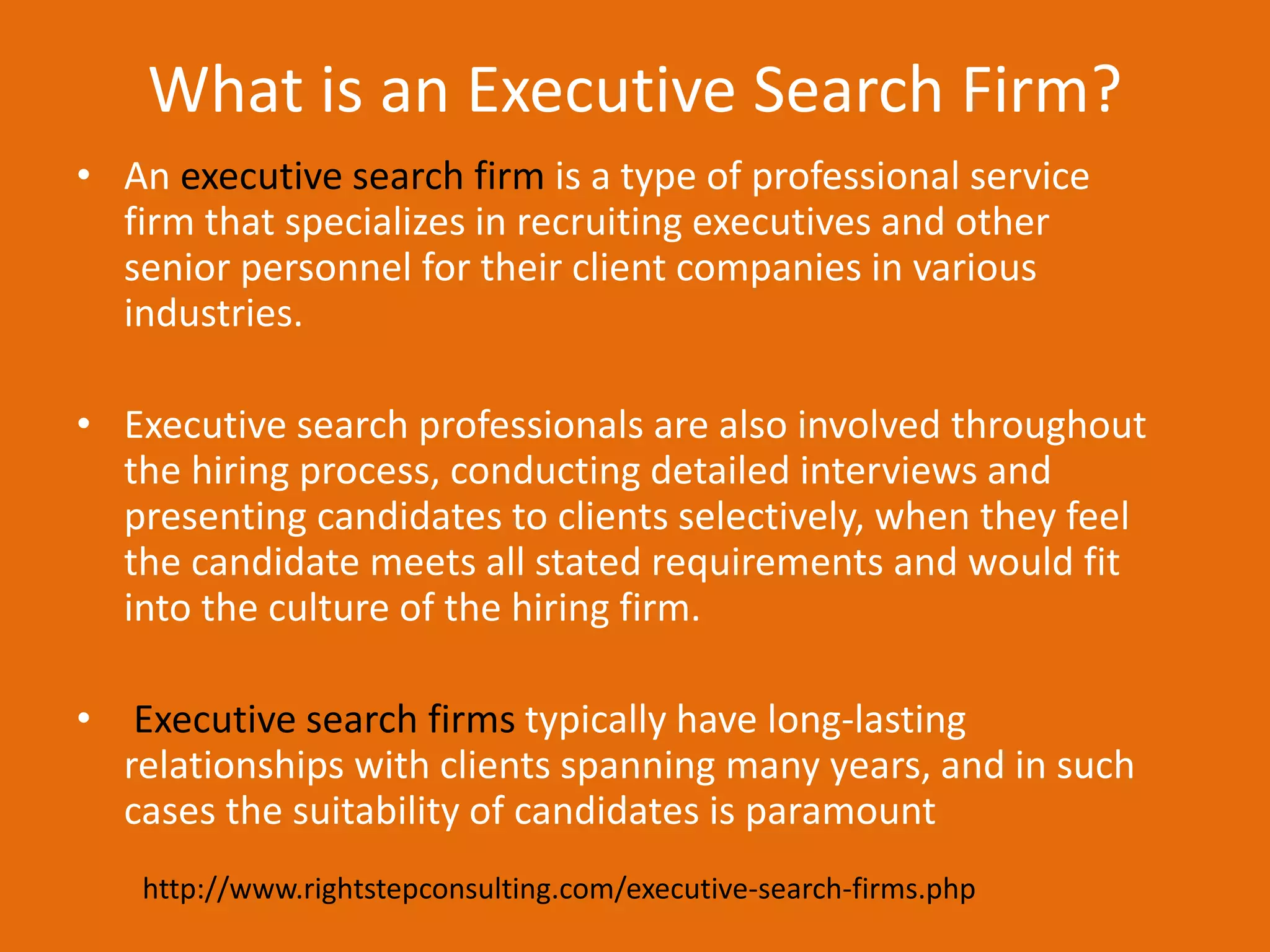 Executive search firms | PPTX