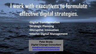 This is not
an effective
digital disruption
strategy.
 