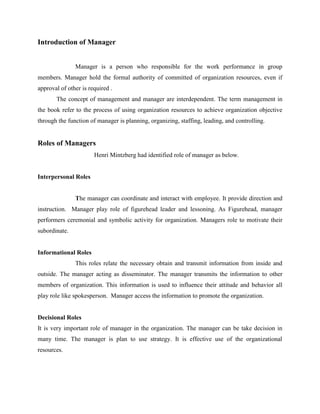 Manager Introduction Examples Global Manager | DOCX