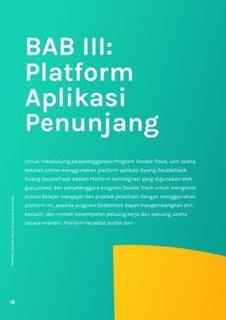 BABIII:PlatformAplikasiPenunjang
20
ruangtraining.net
Portal pelatihan yang ditujukan bagi
anak muda Indonesia dengan mena...