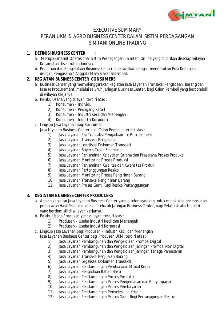 Contoh Buat Executive Summary - Disclosing The Mind