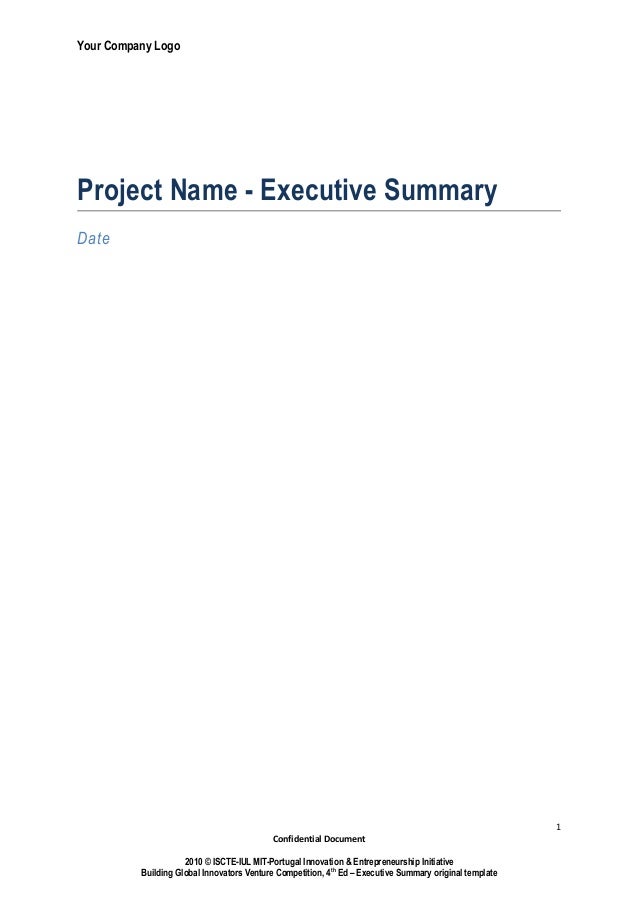 executive brief template