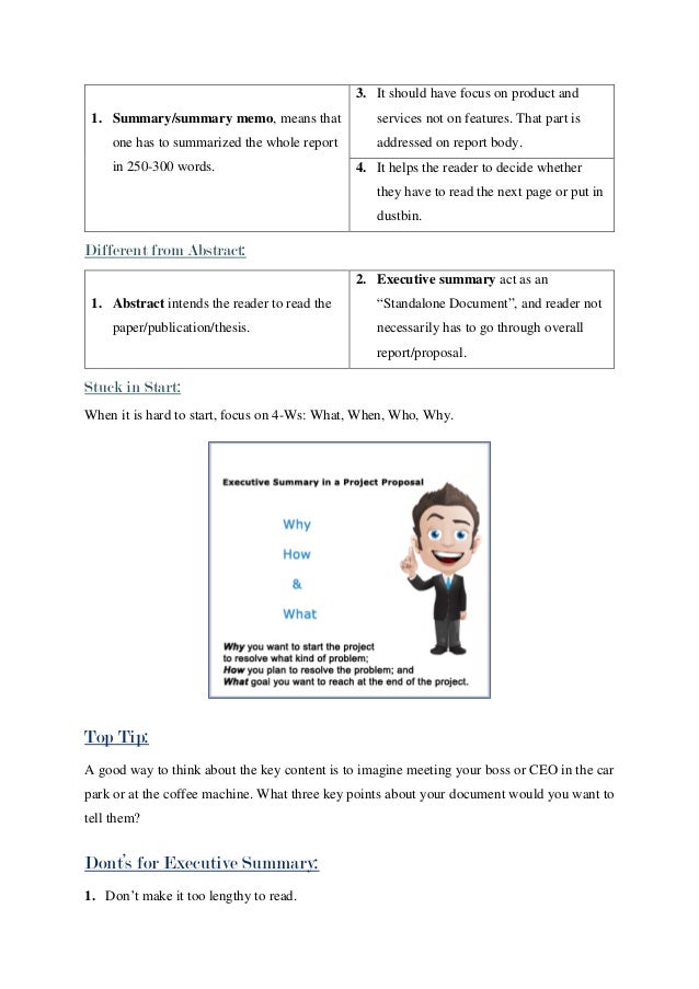 executive summary memo