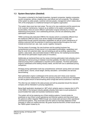 Executive Summary   Tmss