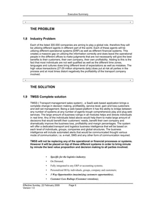 Executive Summary   Tmss