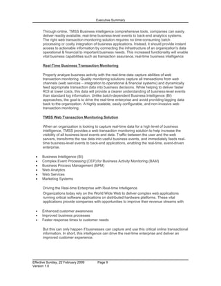 Executive Summary   Tmss