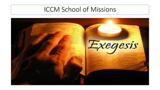 ICCM School of Missions
 