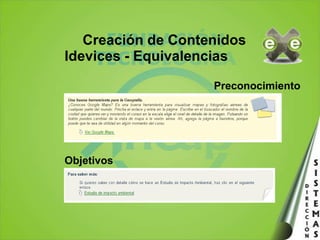 Creación de ContenidosIdevices