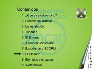 Creación de ContenidosIdevices - Practiquemos Crear una jerarquía de contenidos con al menos tres niveles de anidación y 10 nodosCon la jerarquía de contenidos crear un ejemplo sencillo (sólo con texto) de todos y cada uno de los iDevices. (el applet java queda exento  )