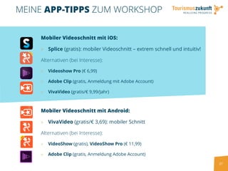 Das Filmstudio in der Hosentasche: Apps, Tipps und Tricks für Smartphone-Videos (Günter Exel)