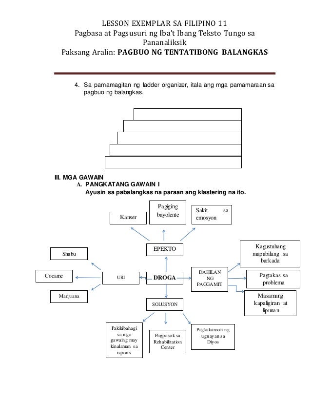 Lesson Exemplar Sa Filipino 11