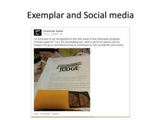 Exemplar and Social media
 