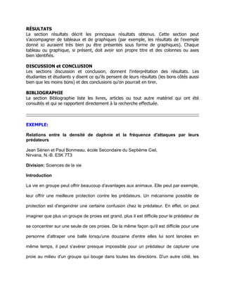Exemple De Rapport Ecrit