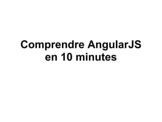 Comprendre AngularJS
en 10 minutes
 