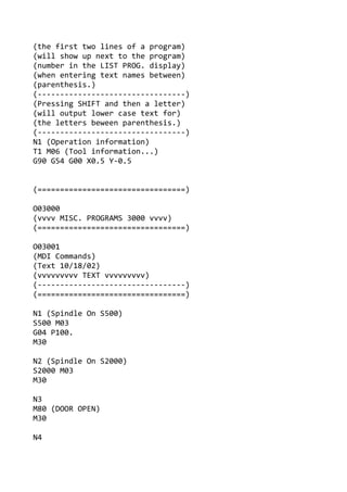 Exemple programe cnc freza -fanuc | PDF