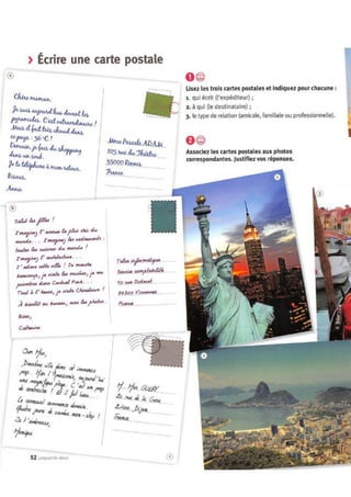 Exemples cartes postales A1