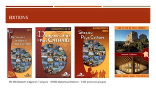 EDITIONS
330 000 dépliants d’appel en 7 langues – 30 000 dépliants animations – 5 000 brochures groupes
 