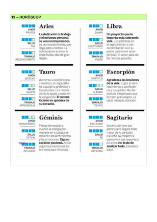 19 – HORÒSCOP
 