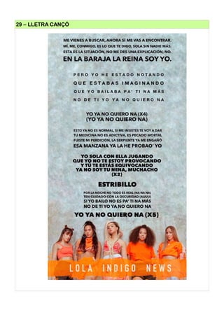 29 – LLETRA CANÇÓ
 