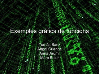 Exemples gràfics de funcions Tomás Sanz Àngel Cuenca Anna Arumí Marc Soler 