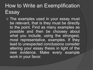 Exemplification PPT