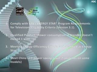 Basic TV Function Specification – Simple to Use 