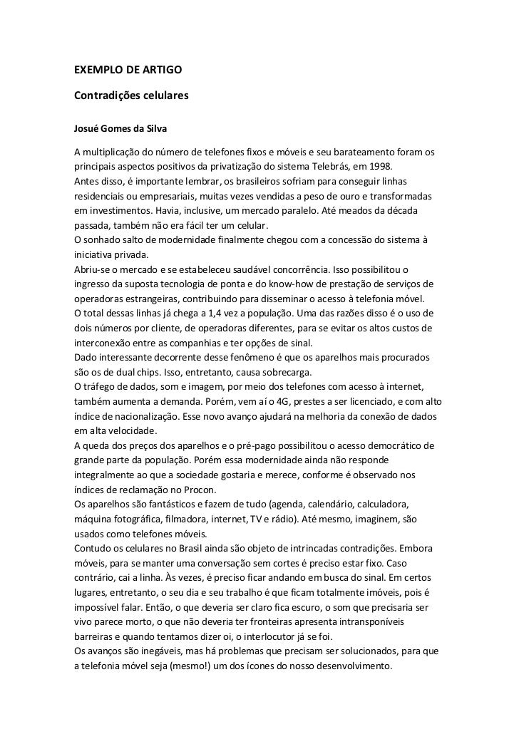 Exemplos de artigos cientificos