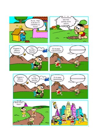 Exemplo de atividade  elaboração de história em quadrinhos  - hq.
