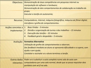 Exemplo De Uma PlanificaçãO