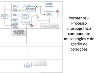 Pormenor –
   Processo
 museográfico
 componente
museológica e de
   gestão de
   colecções
 