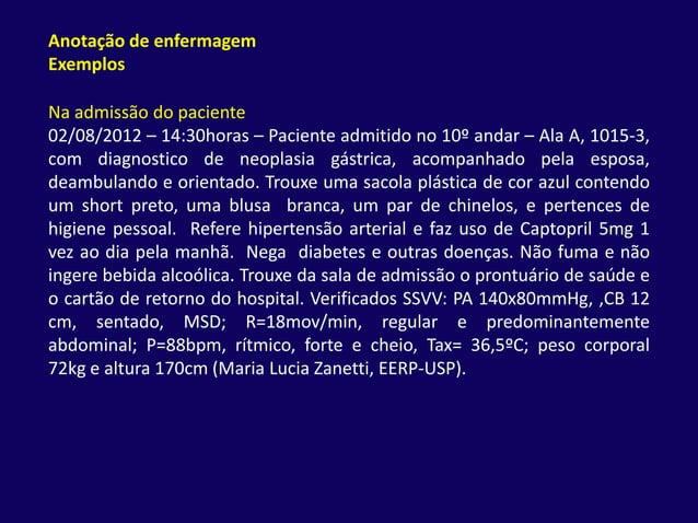 Exemplos De Anotação De Enfermagem Na Admissão: Como Registrar De Forma