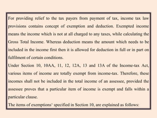 Exempted incomes | PPTX