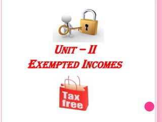 Exempted Incomes Image Exempted Incomes - Income Tax | PDF