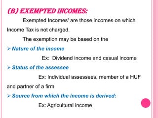 Net Exempt Income Exempted Incomes - Income Tax | PDF