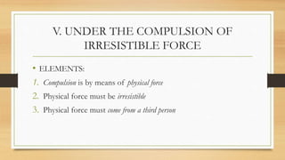 Compulsion Force Exempting circumstance | PPTX