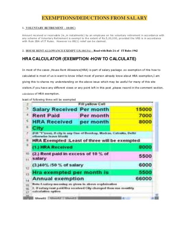 salary deduction calculation