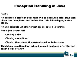 Exeption handling | PPT