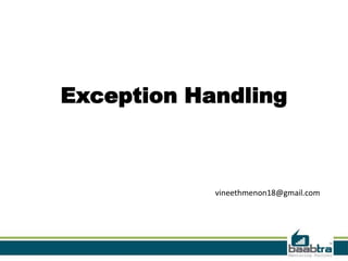 Exeption handling | PPT