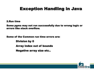 Exeption handling | PPT