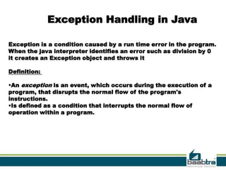 Exeption handling | PPT