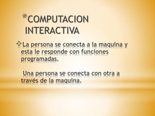 *COMPUTACION 
INTERACTIVA 
 
 