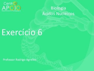 Biologia
Ácidos Nucléicos

Exercício 6
Professor Rodrigo Agrellos

 