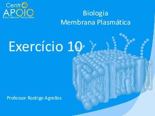 Biologia
Membrana Plasmática

Exercício 10

Professor Rodrigo Agrellos

 