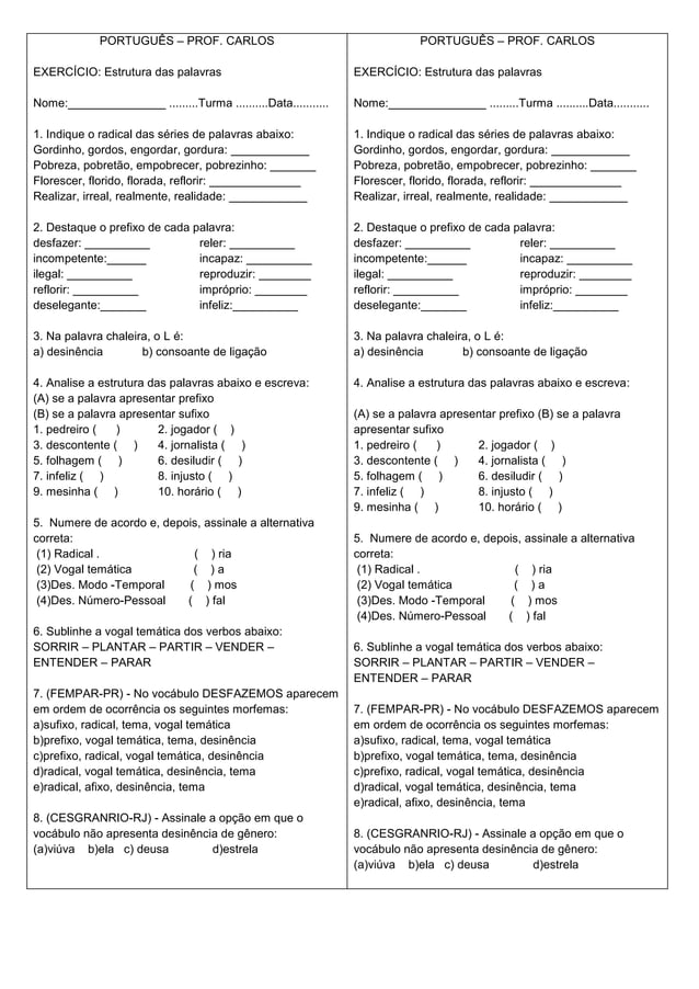 exerc-cio-forma-o-de-palavrass-prefixos-e-sufixos-doc
