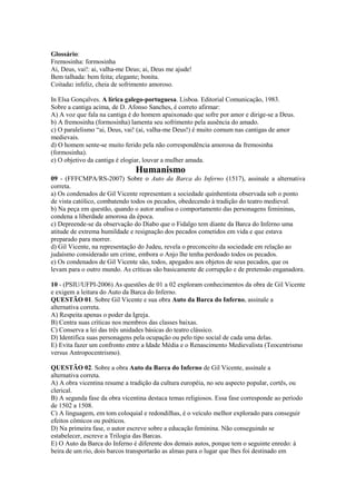  Exercício literatura   professor alexandre
