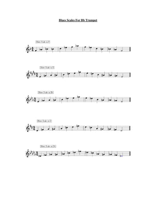 Blues Scales For Bb Trumpet
 