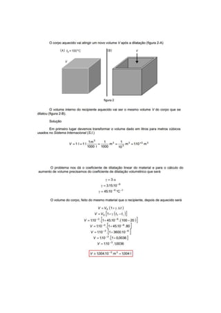 Exercícios complementares - dilatação térmica + resolução