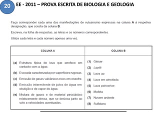 EE - 2011 – PROVA ESCRITA DE BIOLOGIA E GEOLOGIA20
 
