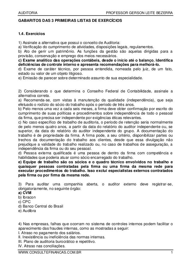 Exemplo de relat rio de auditoria externa novo exemplo