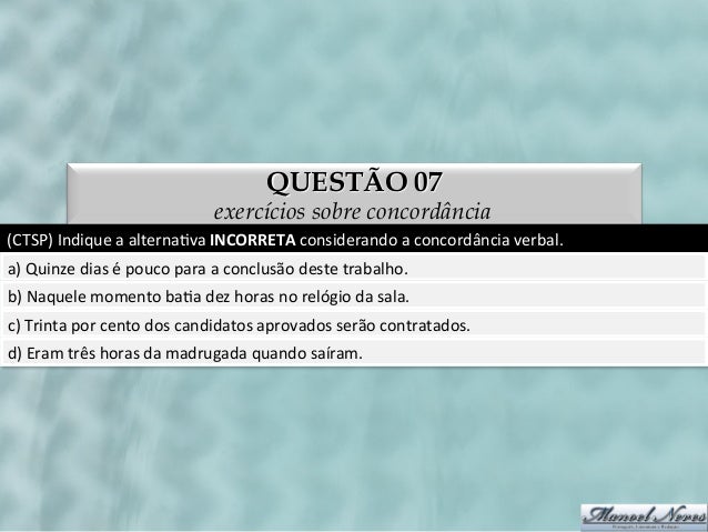 Conclusão de trabalho sobre verbos